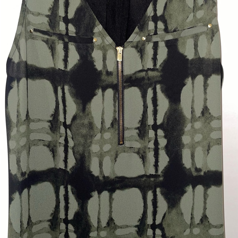 Express Black and Green Pattern Top
